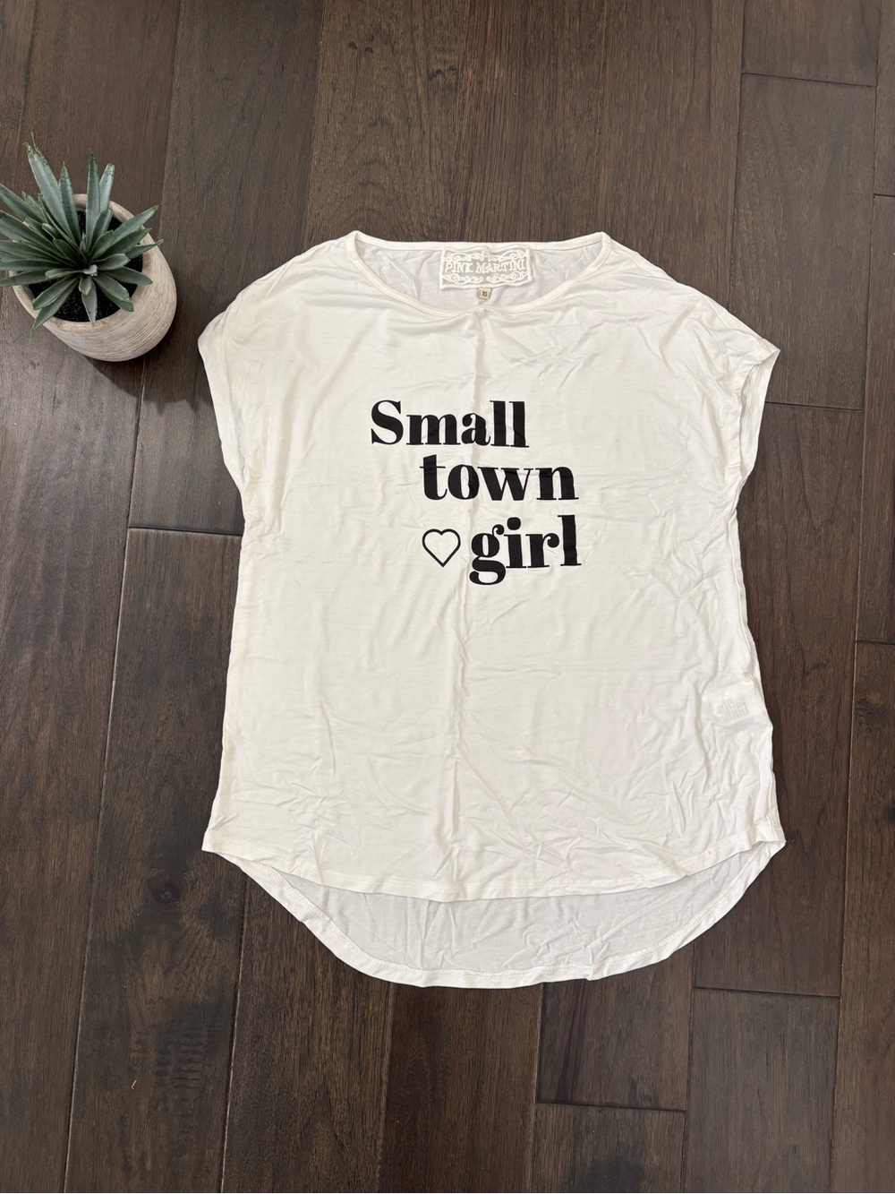 Pink Martini White 'Small Town Girl' Graphic Tee